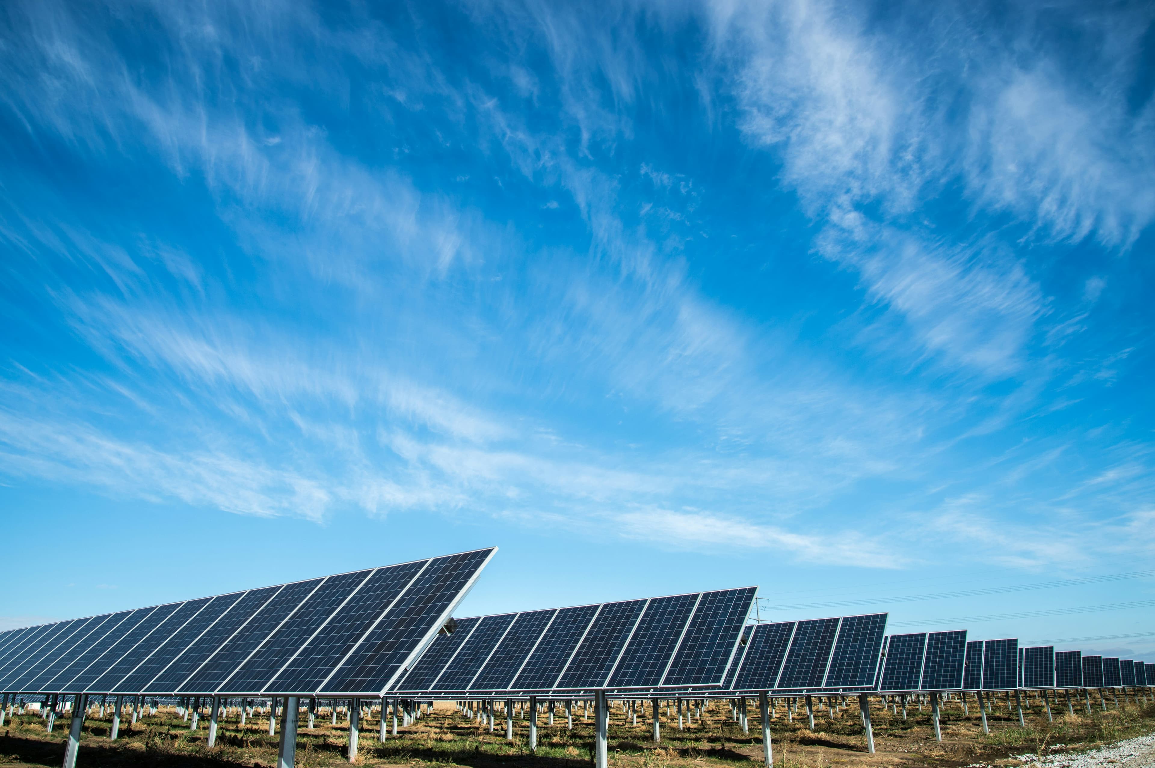 Solar panels on a roof